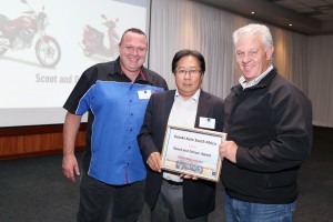 Suzuki Mortorcycle Mecca Scoot n Deliver Award